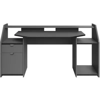 Bureau Gamer Parisot - Gris Ombre et Noir - Made in France