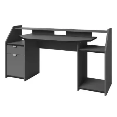 Bureau Gamer Parisot - Gris Ombre et Noir - Made in France