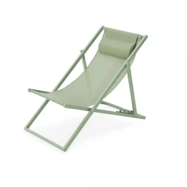 Chilienne PAROS - Structure en acier - L 63 x P 104 x H 85 cm Vert kaki