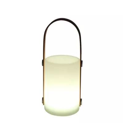 Lanterne rechargeable USB GALIX - Bambou/Plastique - 4 LED WRGB