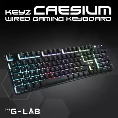 Clavier Gaming - Membrane RGB - THE G-LAB - KEYZ-CAESIUM/FR - FR Layout - 12 raccourcis - 19 touches anti ghosting Clavier Gaming - Membrane RGB - THE G-LAB - KEYZ-CAESIUM/FR - FR Layout - 12 raccourcis - 19 touches anti ghosting