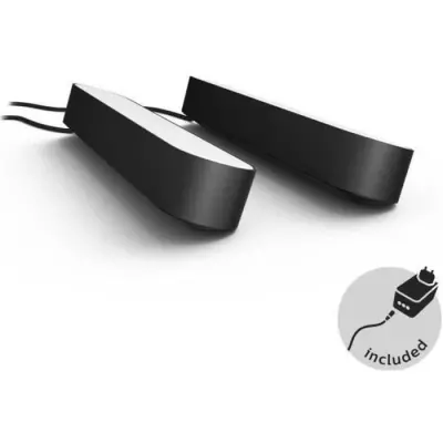 Lampe connectée Philips Hue Hue Play pack de 2 - Noir - Ambiance lumineuse AMPOULE INTELLIGENTE