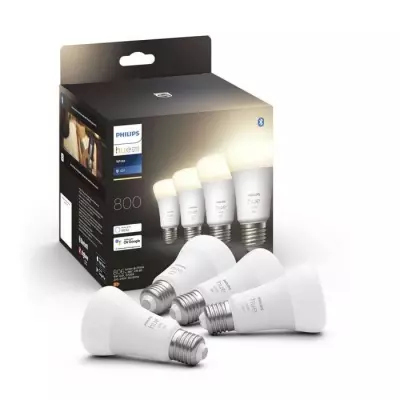 Ampoules LED connectées Philips Hue White E27 - Pack de 4