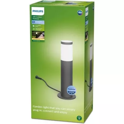 Lampe de jardin PHILIPS Utrecht 6W, 2700K - Anthracite