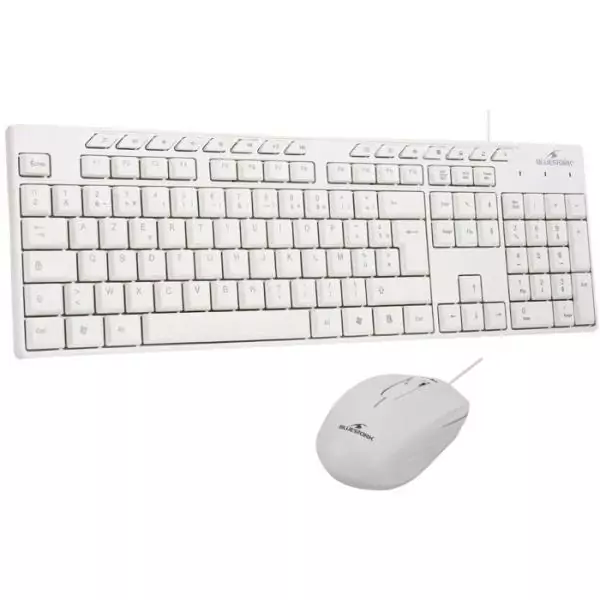 Pack clavier souris filaire - 15 touches de raccourcis multimédias - BLUESTORK - Media Office - PACK-MEDIA-OFFW/FR - AZERTY
