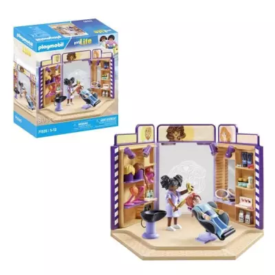 Salon de coiffure miniature Playmobil - Dimensions compactes Salon de coiffure miniature Playmobil - Dimensions compactes