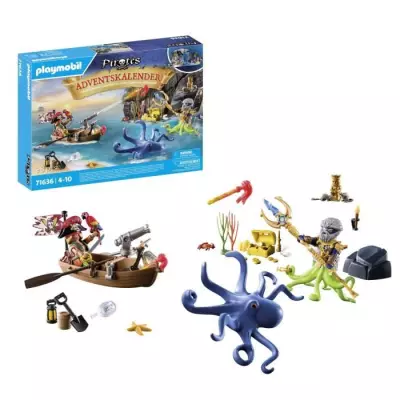 Calendrier de l'Avent Pirate PLAYMOBIL 71636 - 24 surprises, 98 pièces