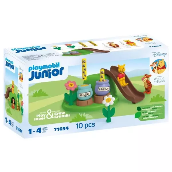 PLAYMOBIL Junior 71694 Winnie l'ourson et Tigrou avec jardin d'abeilles, Junior & Disney, Des 12 mois