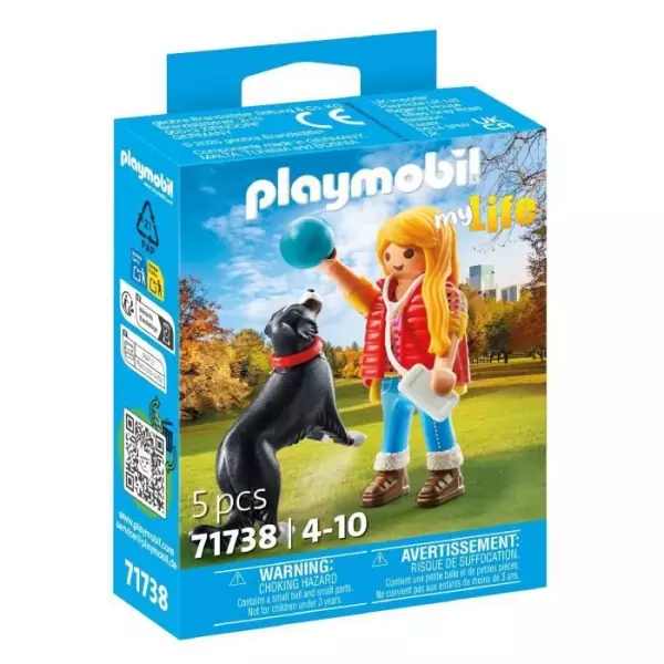 PLAYMOBIL 71738 Jeune fille avec chien de montagne, My Life, 5 pieces, Des 4 ans