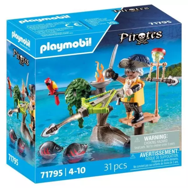 PLAYMOBIL 71795 Pirate avec arbalete et poissons a viser