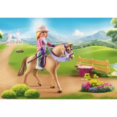 Figurine Princesse Cavalier avec Cheval - Univers Miniature Figurine Princesse Cavalier avec Cheval - Univers Miniature
