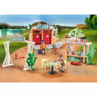 Découvrez le PLAYMOBIL 71424 Univers du Camping avec Douche Fonctionnelle