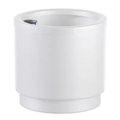 Jardinière avec réserve d'eau - Ø38 cm - Blanc - Idéale pour le jardin