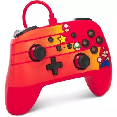 Manette Filaire POWER A Nintendo Switch - Speedster Mario - Compact et Performante