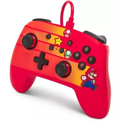 Manette Filaire POWER A Nintendo Switch - Speedster Mario - Compact et Performante
