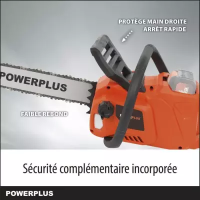 Tronçonneuse à Batterie POWDPGSET33 - 40V, Guide 350mm