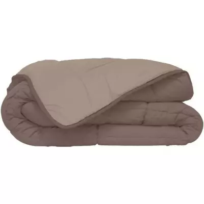 Couette légère Microfibre 200g/m² Taupe & Lin 140x200cm