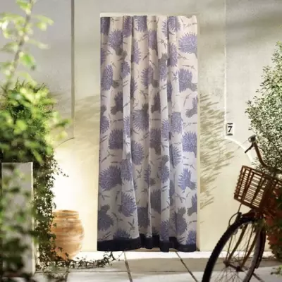 Rideau marseillais imprimé Lavande 200g/m2 (225 x 140 cm)
