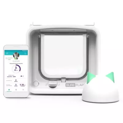 CHATIERE CONNECTEE SUREFLAP Blanc - 142 mm x 120 mm (Avec Hub)