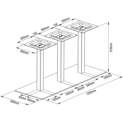 Table à manger extensible QUADRATO - Chêne et noir - L160-240 cm