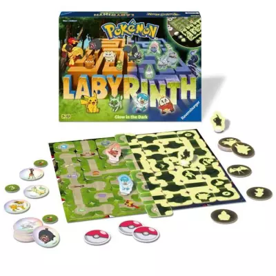 Labyrinthe Pokémon Glow in the Dark - Jeu Classique pour Enfant et Famille