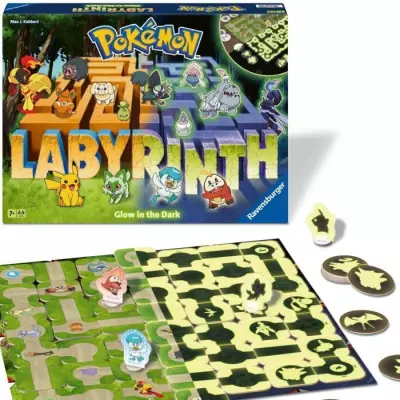 Labyrinthe Pokémon Glow in the Dark - Jeu Classique pour Enfant et Famille