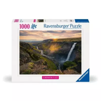 Puzzle de qualité supérieure Ravensburger 1000p - La cascade Háifoss, Islande - Pour adultes & enfants dès 14 ans