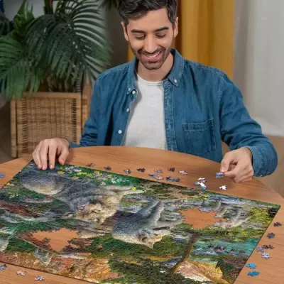 Puzzle Loups au printemps 1500 pièces de qualité supérieure