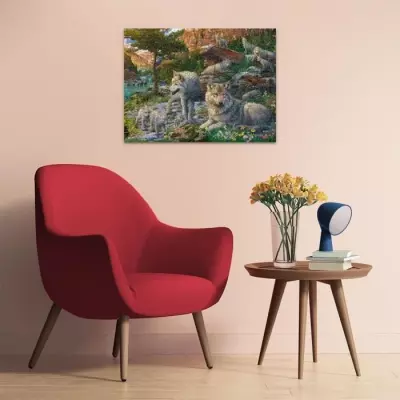 Puzzle Loups au printemps 1500 pièces de qualité supérieure