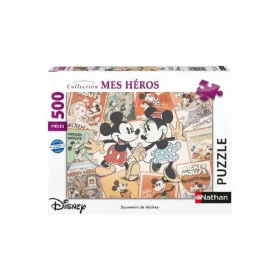 Puzzle 500 pièces Souvenirs de Mickey/Disney - Qualité supérieure
