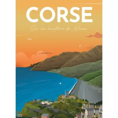 Puzzle 500 pièces Affiche de la Corse - Qualité supérieure