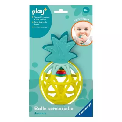 Jouet d'éveil sensoriel pour bébé - Ananas, 6-36 mois
