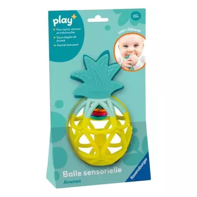 Jouet d'éveil sensoriel pour bébé - Ananas, 6-36 mois