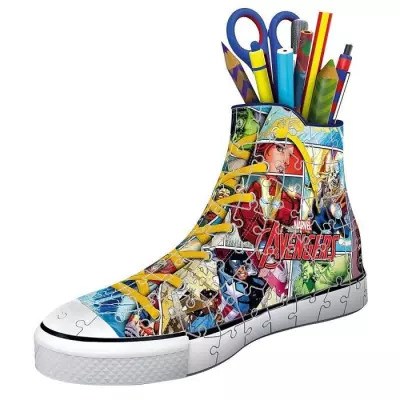 Puzzle 3D Sneaker Avengers - Ravensburger - Pot à crayons 108 pièces