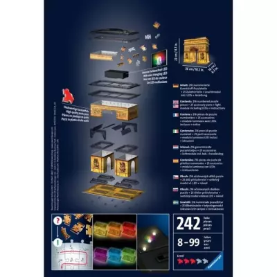 Puzzle 3D Arc de Triomphe illuminé Ravensburger - Enfant 8 ans