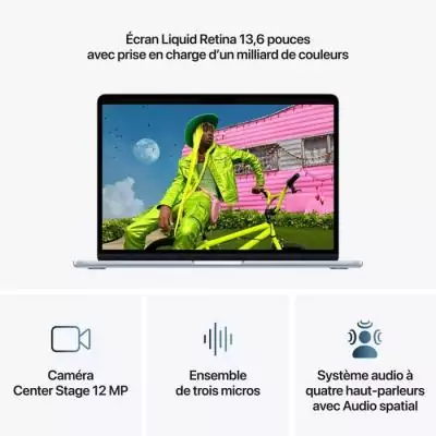 Apple - 13,6" MacBook Air M5 (2026) - RAM 16Go - Stockage 512Go - CPU 10 cœurs - GPU 8 cœurs - Bleu Ciel
