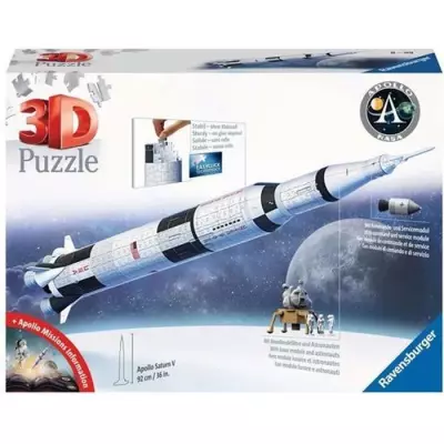 Puzzle 3D Fusée spatiale Saturne V - Ravensburger 440 pièces - NASA