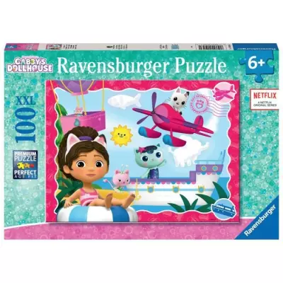 Puzzle 100 pièces XXL L'aventure des chats ! - Gabby's dollhouse