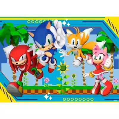 Puzzle 100 pièces XXL Sonic et ses amis - Qualité supérieure