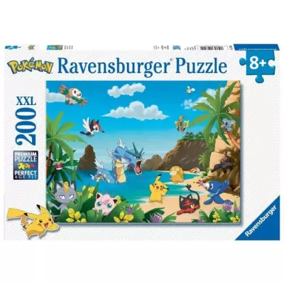 Puzzle 200 pièces XXL - Ravensburger - Attrapez-les tous avec Pokémon !