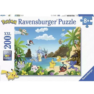 Puzzle 200 pièces XXL - Ravensburger - Attrapez-les tous avec Pokémon !