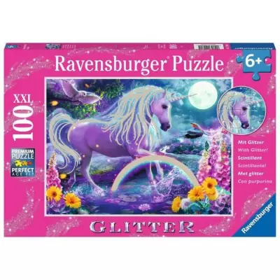 Puzzle enfant 100 pièces XXL - Licorne scintillante - Ravensburger