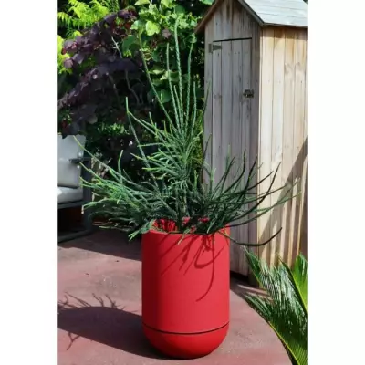 Pot de fleurs Tulipe en granit rouge - D40, idéal pour votre jardin