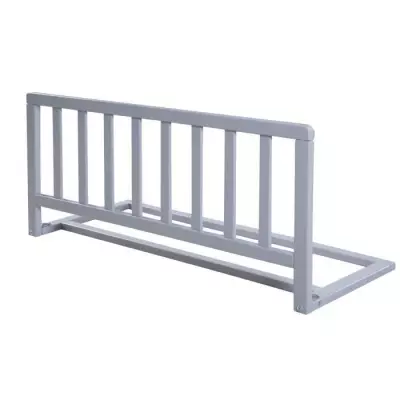 Barrière de Lit en Bois 90 cm ROBA - Gris, Protection Anti-Chute