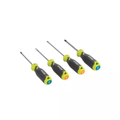 Ensemble de 4 tournevis magnétiques RYOBI - Précis et confortables