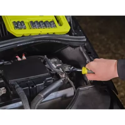 Ensemble clé 90 dents Ryobi - 8 douilles - Adaptateur 1/4''-3/8''