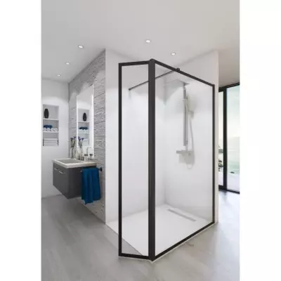 Paroi de douche BALEARES ATELIER N°4 - Verre Timeless 8 mm - L.120 cm x H.198 cm