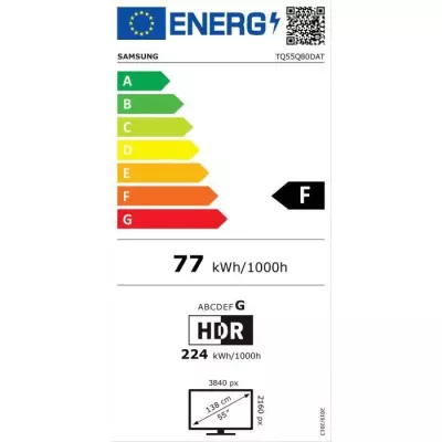 TV Samsung 55Q80D QLED 55 (140 cm) - 4K UHD 100 Hz - HDR+ Smart TV