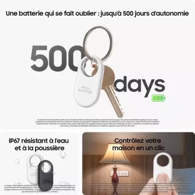 Localisez vos objets facilement avec le SmartTag2 Blanc Samsung!