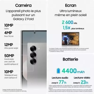 Samsung Galaxy Z Fold6 512 Go Gris - Smartphone pliable innovant